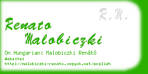 renato malobiczki business card