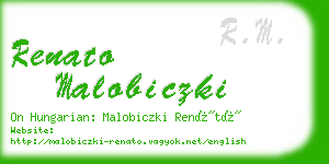 renato malobiczki business card